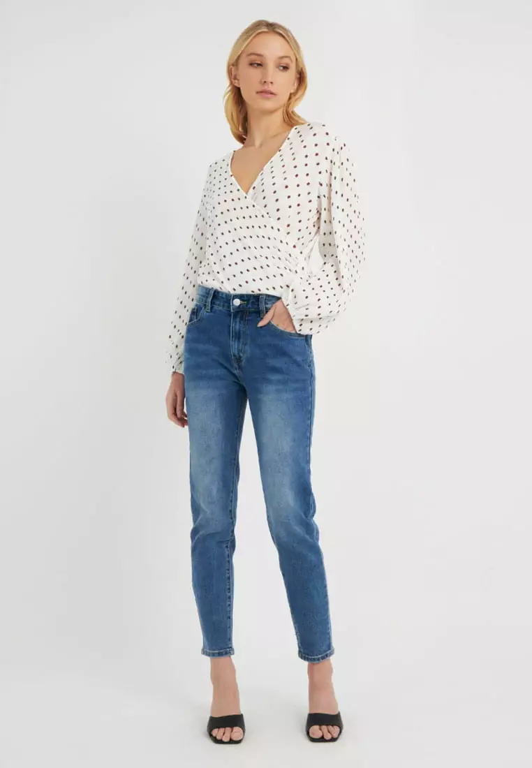Topshop polka dot blouse sales