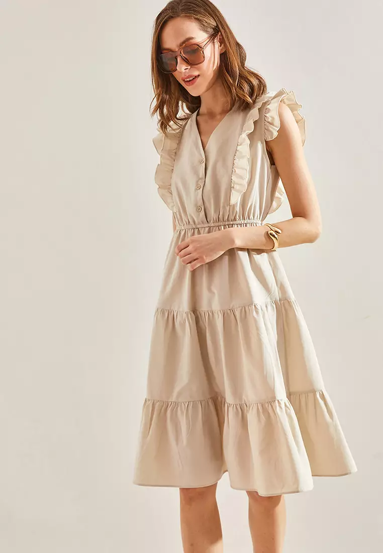 Frilly Buttoned Dress