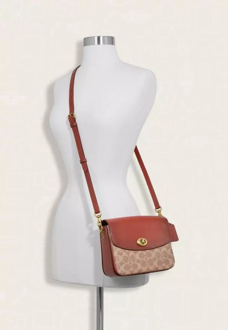 Coach Cassie Crossbody 19 In Signature Canvas Tan Rust