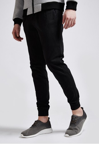 個性esprit outlet 桃園簡約。高磅棉質。水洗縮口褲-07368-黑色, 服飾, 直筒褲