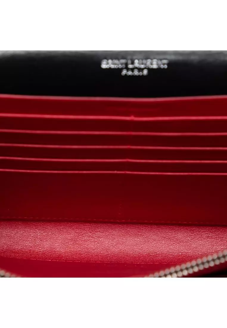 Pre-Loved Saint Laurent Medium Horizontal Quilted Calfskin Monogram Kate Crossbody