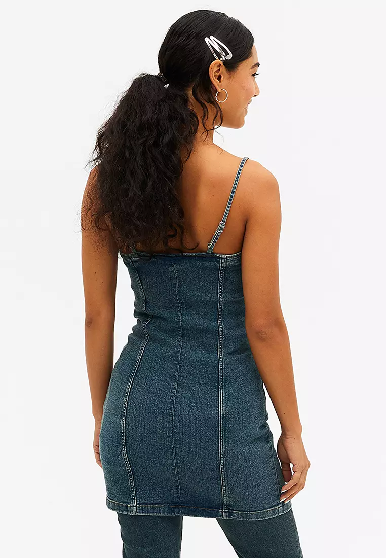 Monki denim dress clearance
