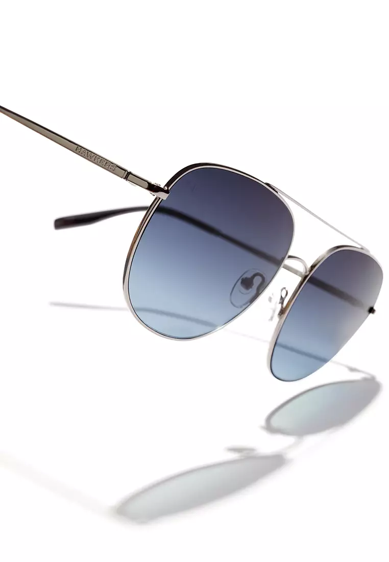 HAWKERS Metal Blue Denim Swag Sunglasses For Men And Women, Unisex. Official Product Designed In Spain