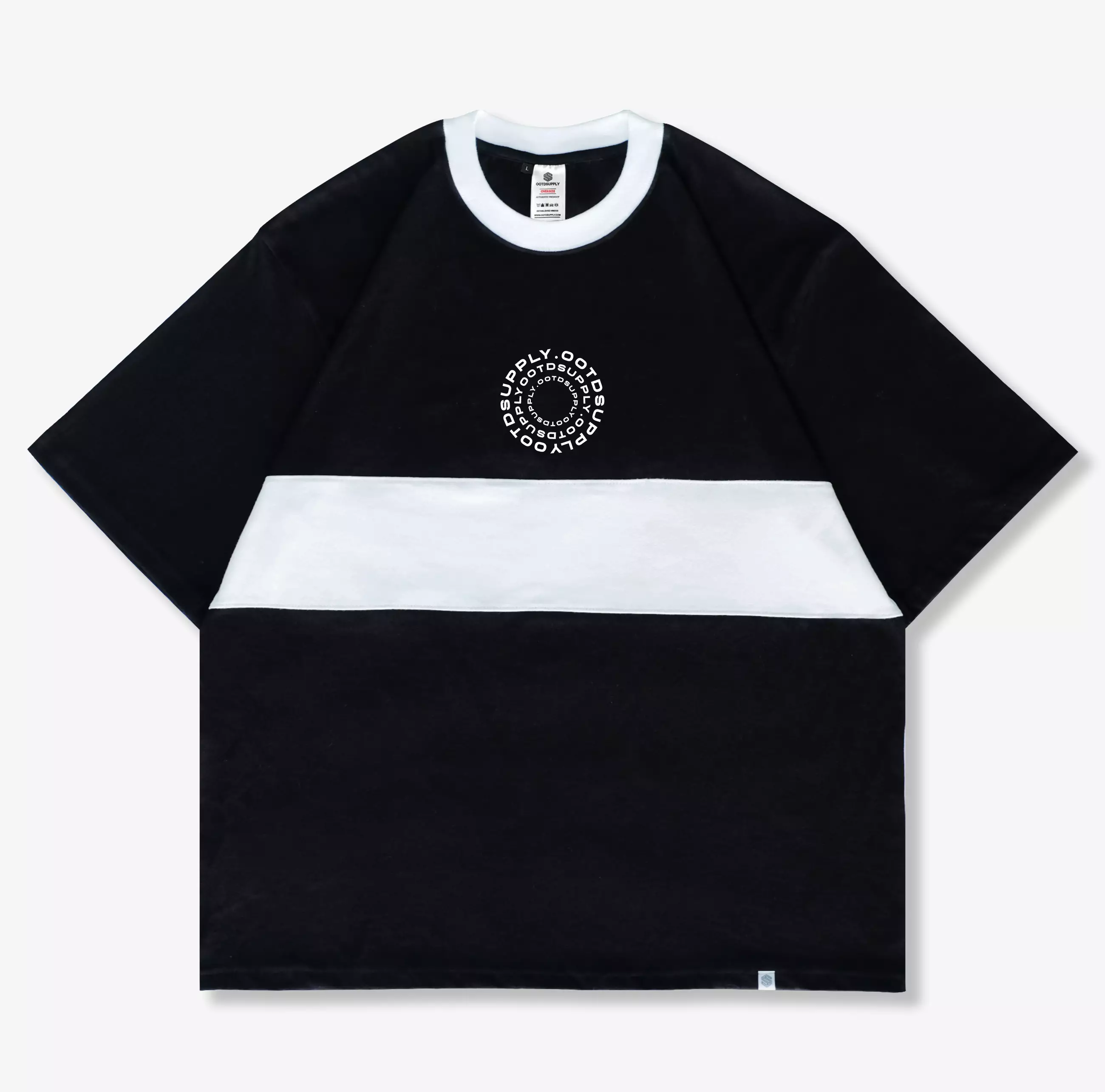 OOTDSUPPLY Oversized Circles Two Tone Colours | Oversize Pria & Wanita