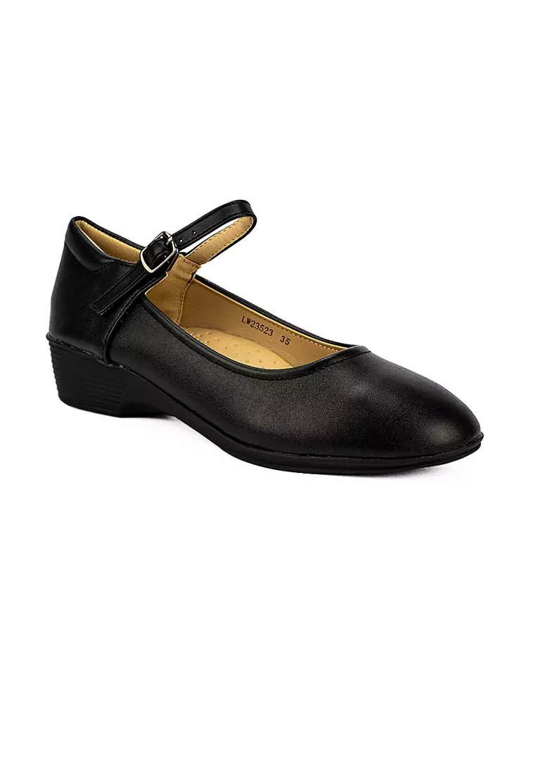 Women's Flats School Shoes LW 23523 Black C22 C33