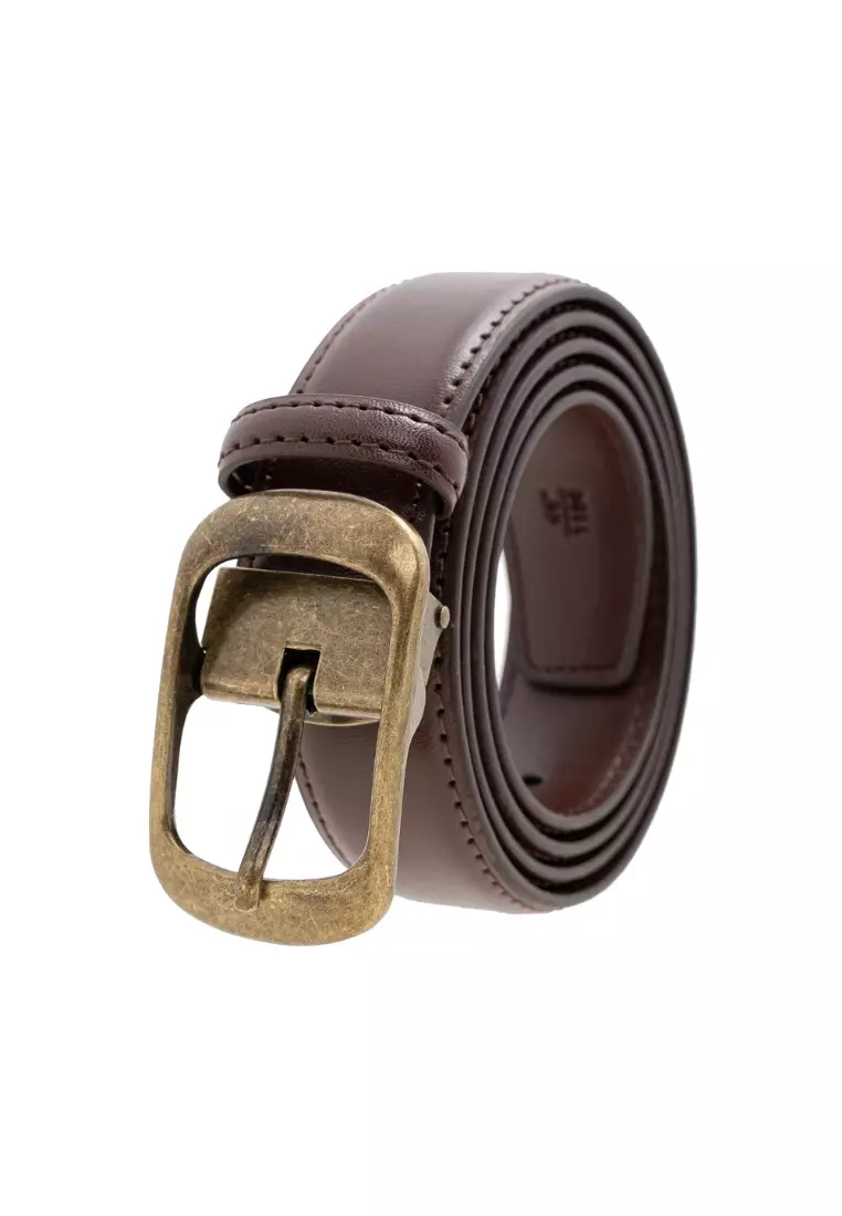 Buy LancasterPolo Lancaster Polo Men's Brass Buckle Thin Belt Strap PBL ...