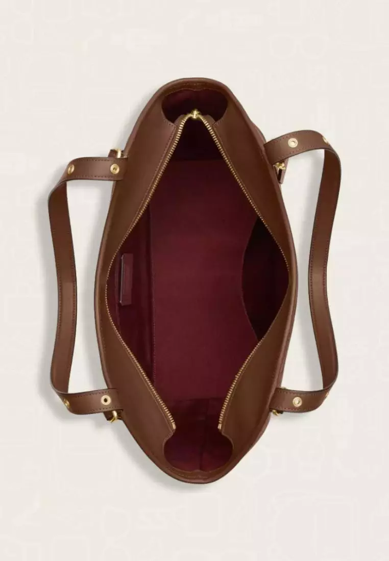 Coach Meadow Shoulder Bag In Signature Canvas Khaki Saddle