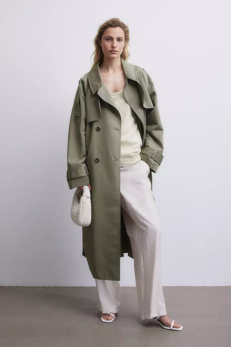 AMBERGLEAM Stand collar trench coat コート（Balloon Sleeve