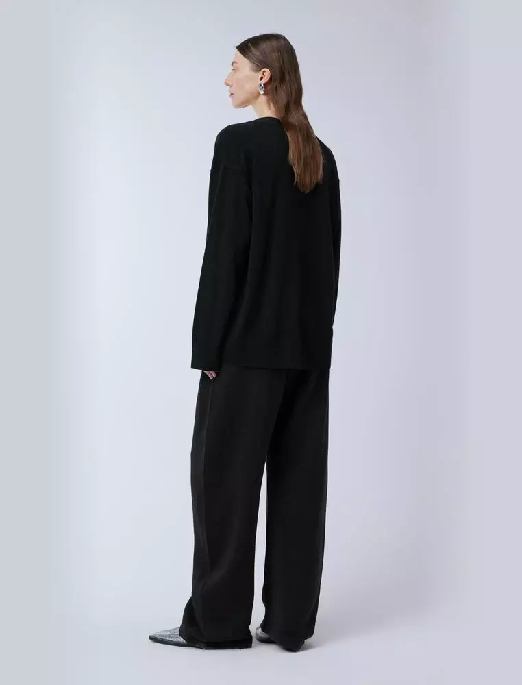 Midi V-Neck Cardigan Cashmere Sweater