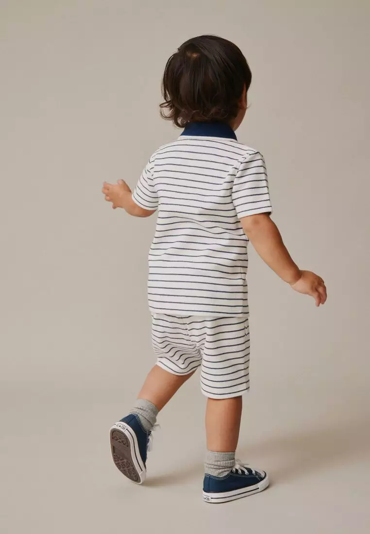 Short Sleeve Polo Shirt And Shorts Set