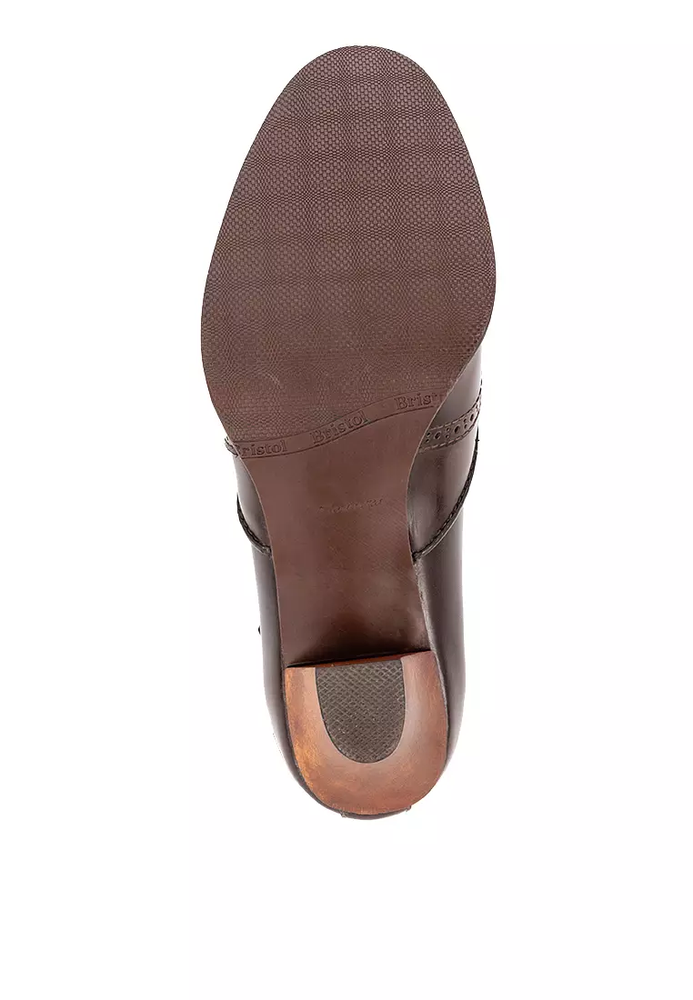 Kylie Brown Brush-off Wingtip T-Strap Heel
