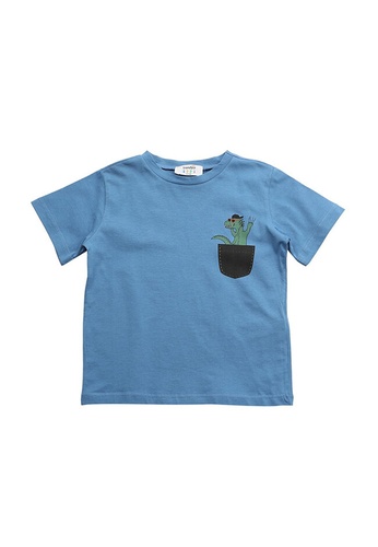 Trendyol blue Printed T-Shirt 3A333KAA1497B3GS_1