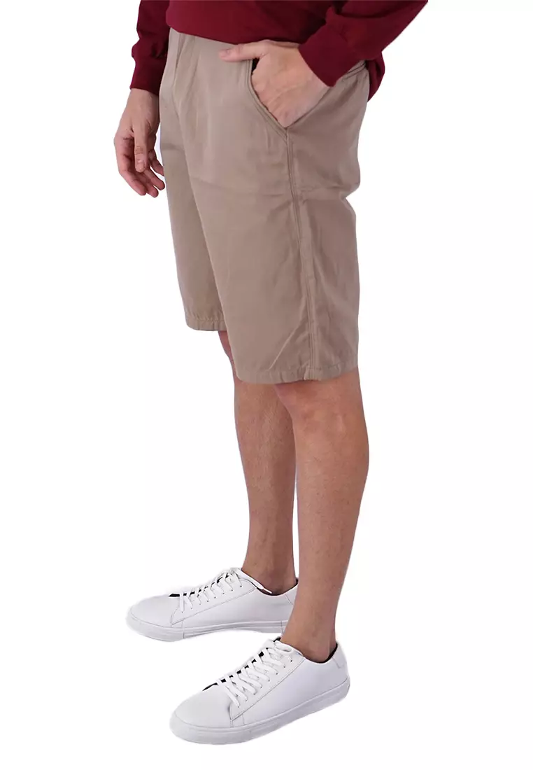 Celana Pendek Pria Chino Polos Short Pants Slim Fit Krim Tua