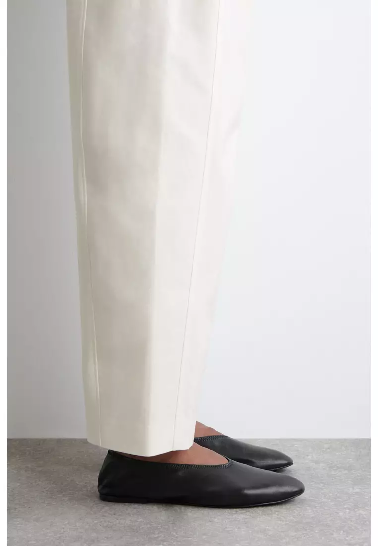 PIMA COTTON BARREL-LEG TROUSERS