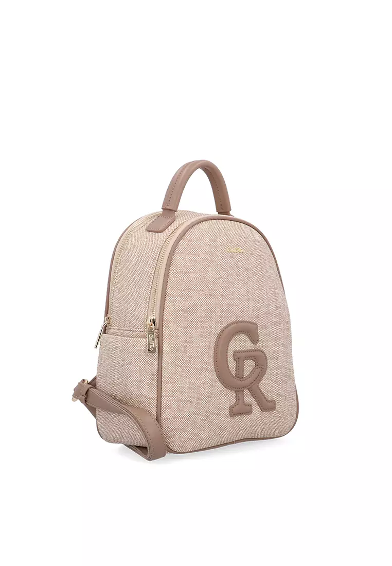 Buy Carlo Rino CR Dune Pocketed Backpack - Medium Beige Online | ZALORA ...