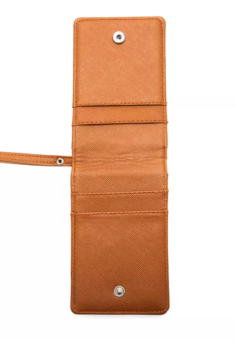 Azka Card Holder Two Side Bentuk Simple dan Minimalis - Coklat Muda