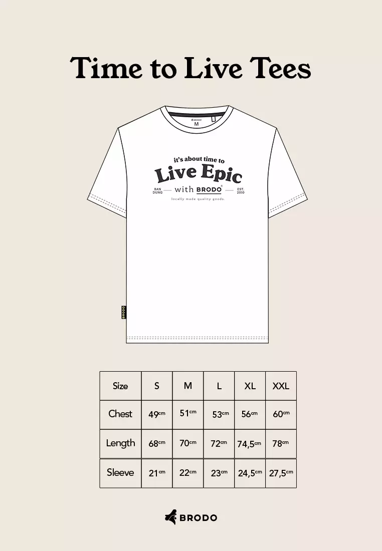 BRODO - Time to Live Tees Off White