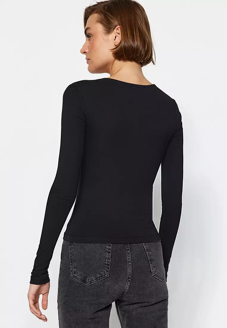 Long Sleeves Fitted Top