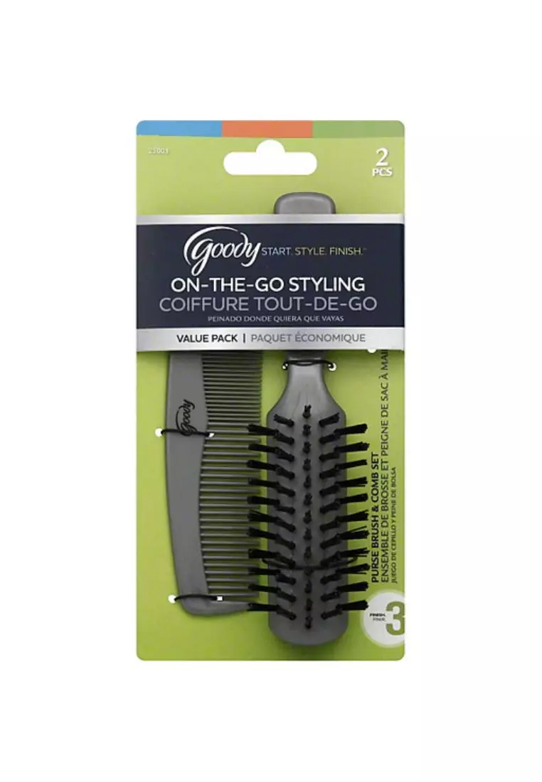 Goody Styling Essentials 25003 purse brush & comb set 2ct