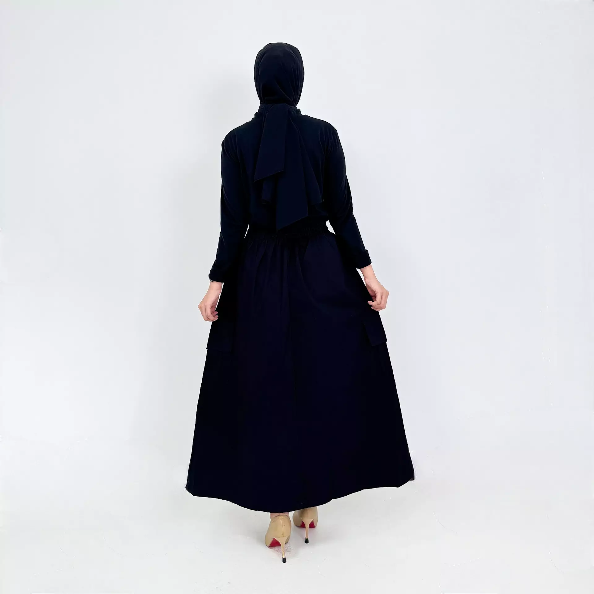 Fia Cargo Midi Skirt [HITAM] Stopper