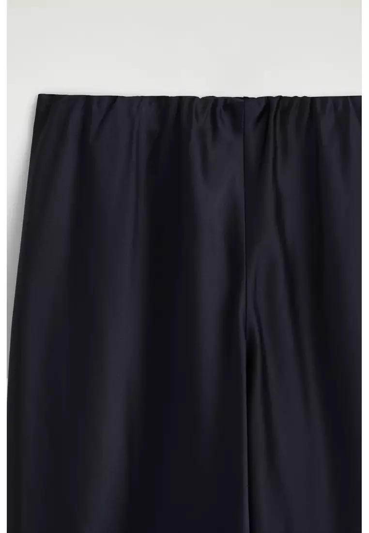 SATIN WIDE-LEG TROUSERS