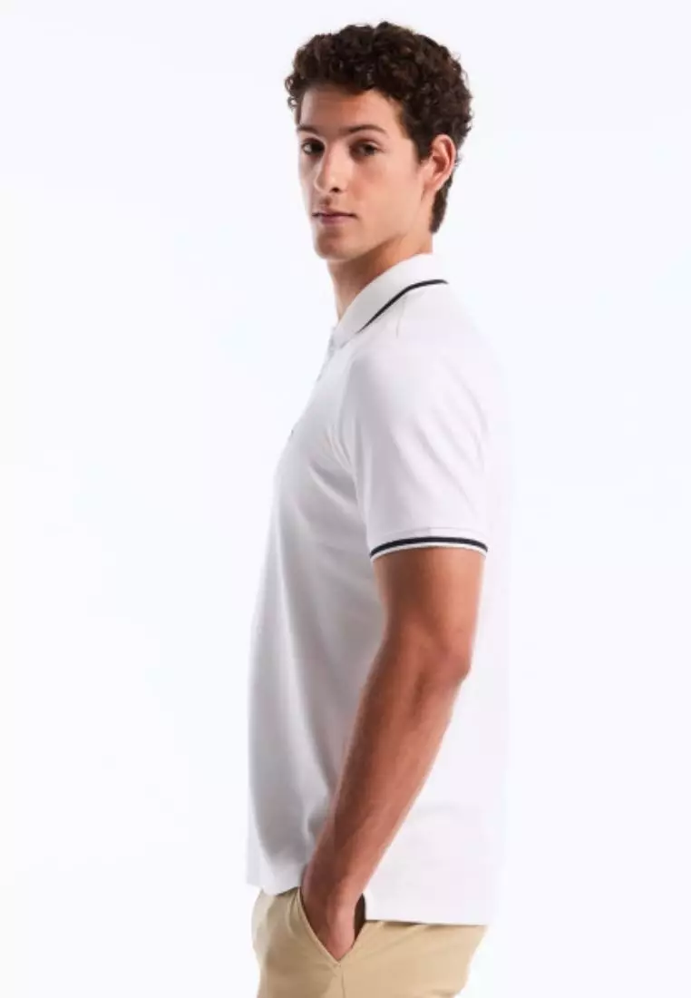Cotton Interlock Tipped Polo