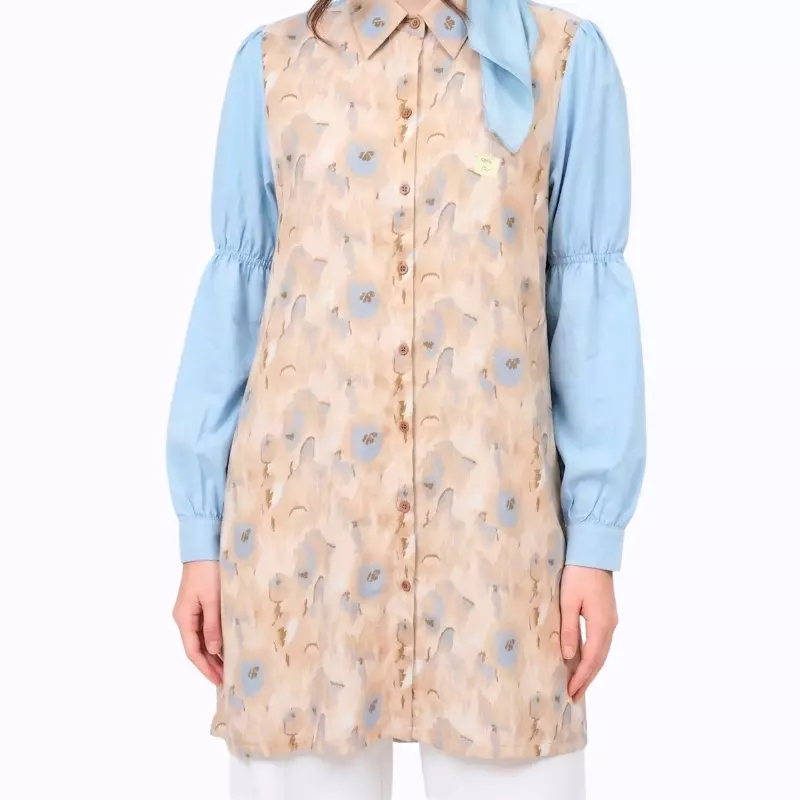 Tunik Batik Wanita - Bhatara Batik Kayana - Atasan Batik Modern Lengan Panjang