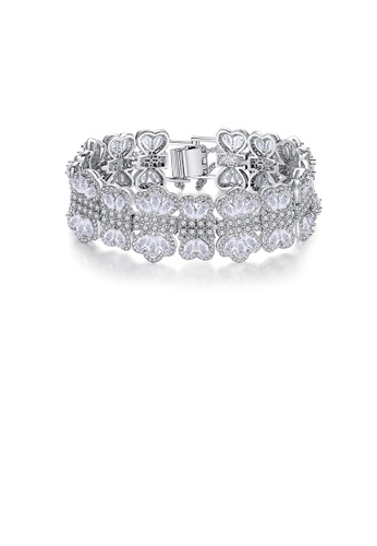 Glamorousky white Fashion and Elegant Geometric Pattern Bracelet with Cubic Zirconia 17cm AF616AC535E523GS_1
