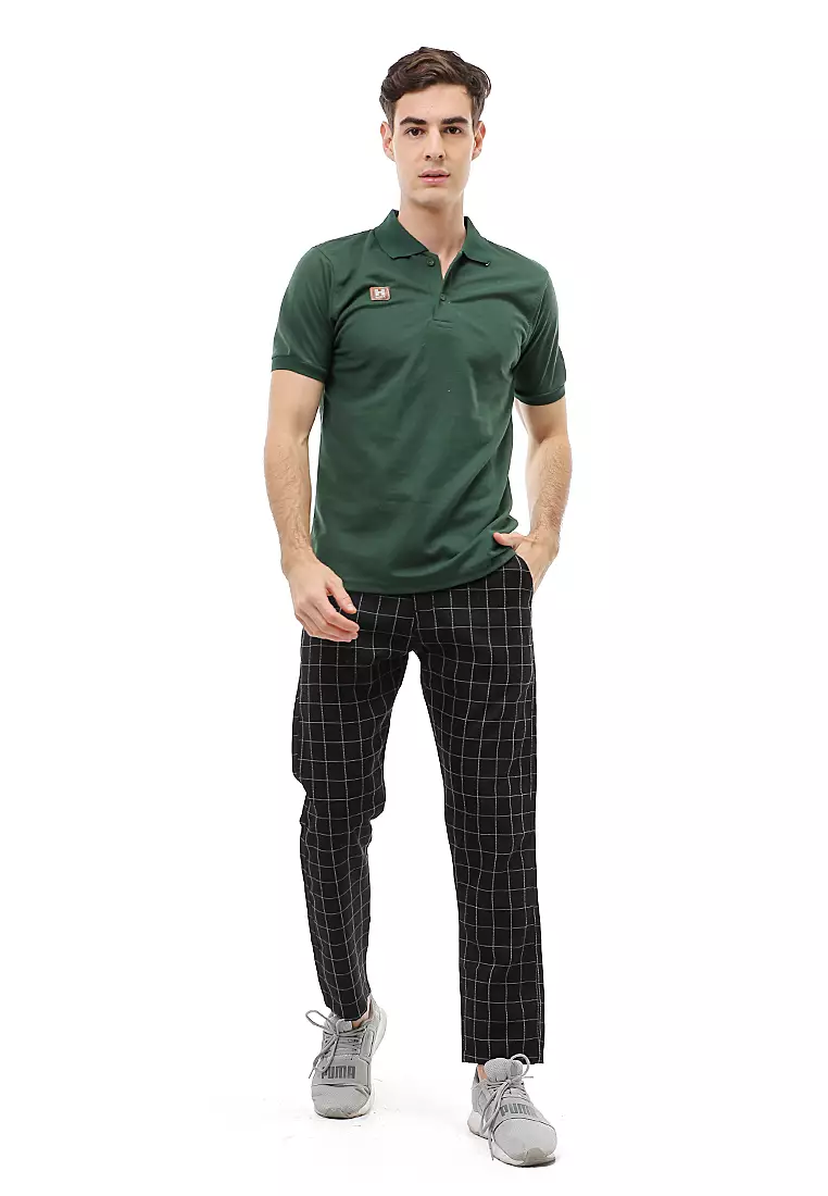 Jack Atasan Formal Pria T-Shirt Kaos Polo Polos Lengan Pendek Material Cotton ORIGINAL - Army