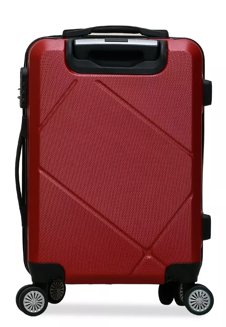 Carlton Tas Koper Unisex Size 20 Inch Suitcase 3 Digit Combination Lock Large Compartment Material Fiber ABS ORIGINAL - Red