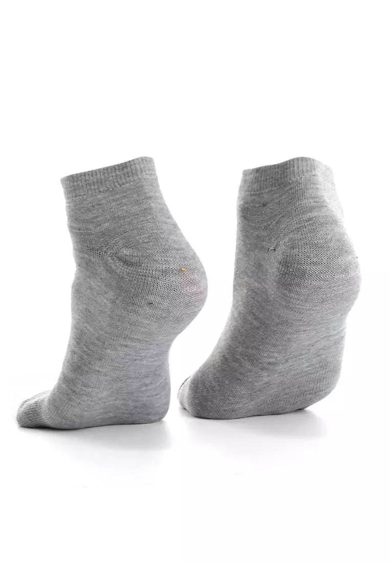 Seish Kaos Kaki Pria Wanita Polos Plain Ankle Socks Footwear Material Fabric ORIGINAL - Light Grey