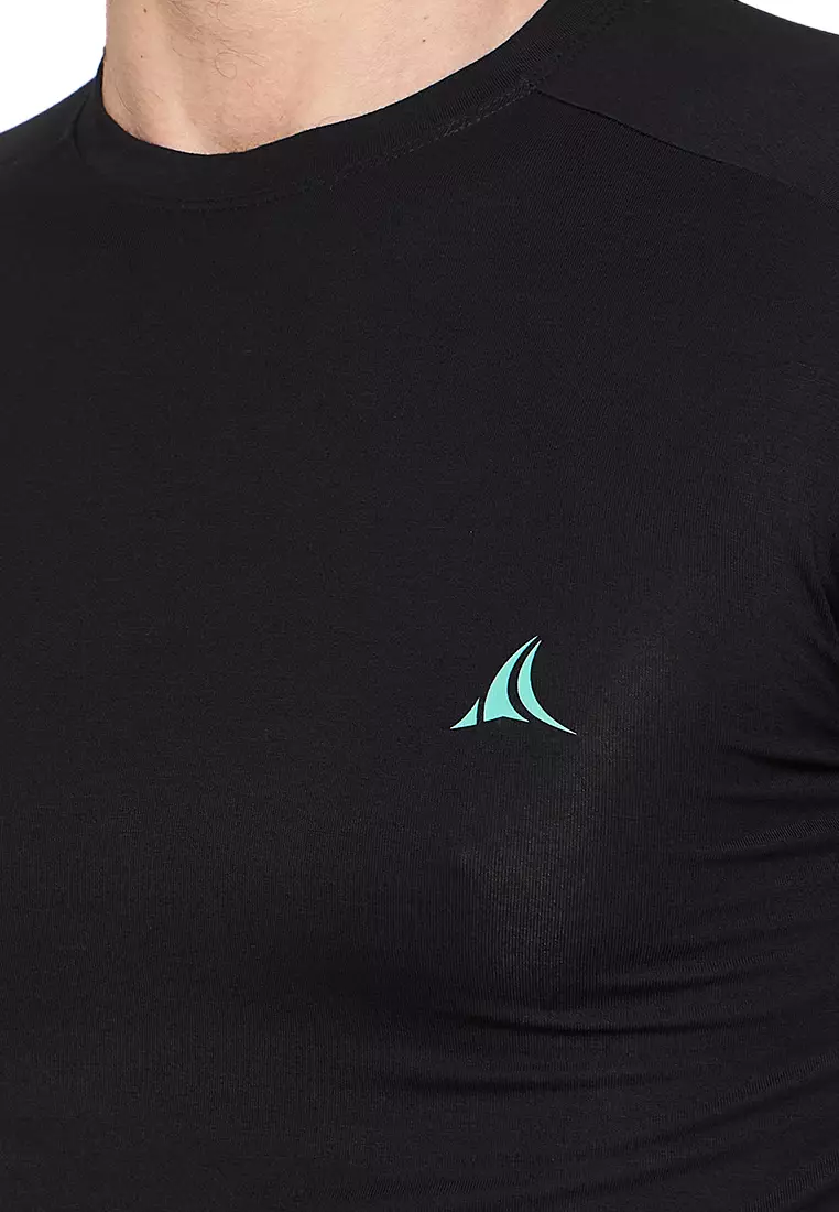 Black Men's Eco-Stretch Bamboo Training T-Shirt