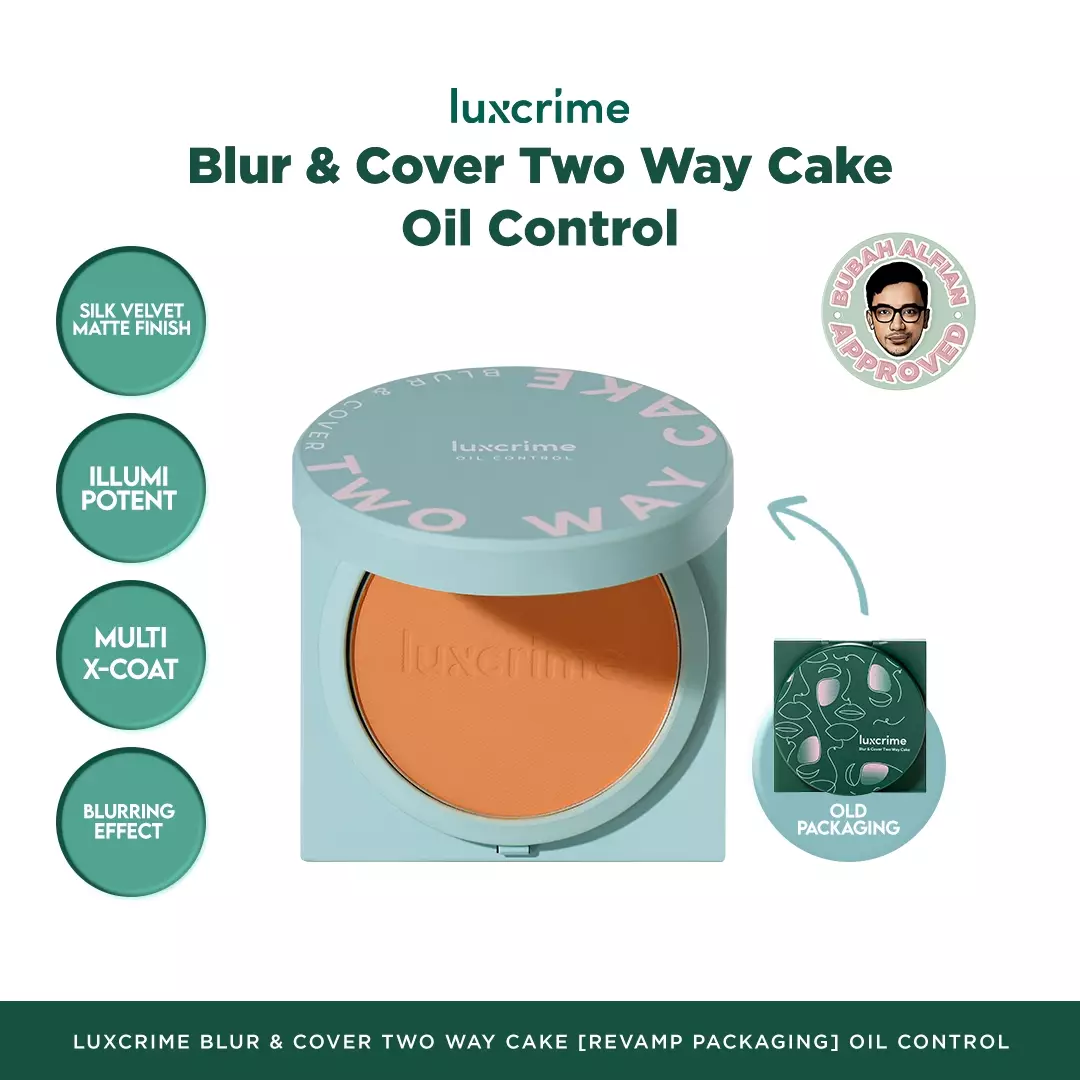 NEW Oil Control Luxcrime Blur & Cover Two Way Cake - Opera