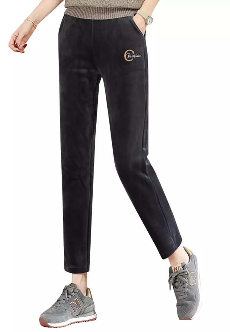 Buy A IN GIRLS Elastic Waist Warm Trousers Plus Cashmere 2024
