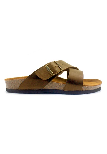 SoleSimple brown Frankfurt - Camel Leather Sandals & Flip Flops D0D3ESHCF344D5GS_1