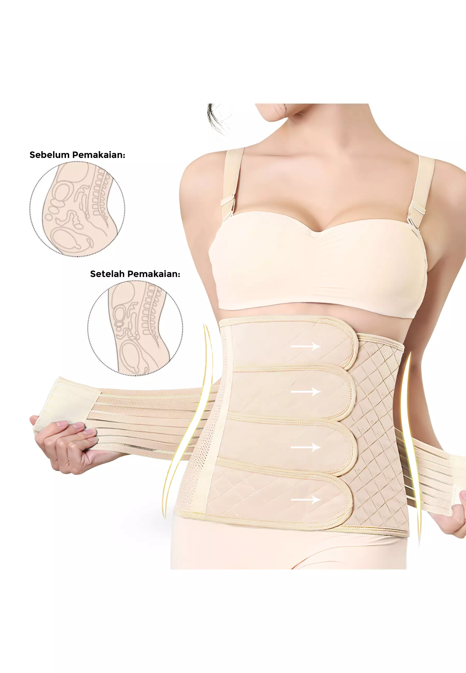 YouHave ( You’ve ) Korset Pinggang Korset Pelangsing Shapewear Corset Waist Belt Double Strap Pelangsing Perut Korset Pasca Melahirkan Post Natal 417