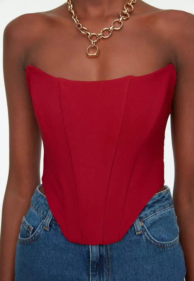 Buy Trendyol Strapless Bustier Top 2024 Online ZALORA Singapore