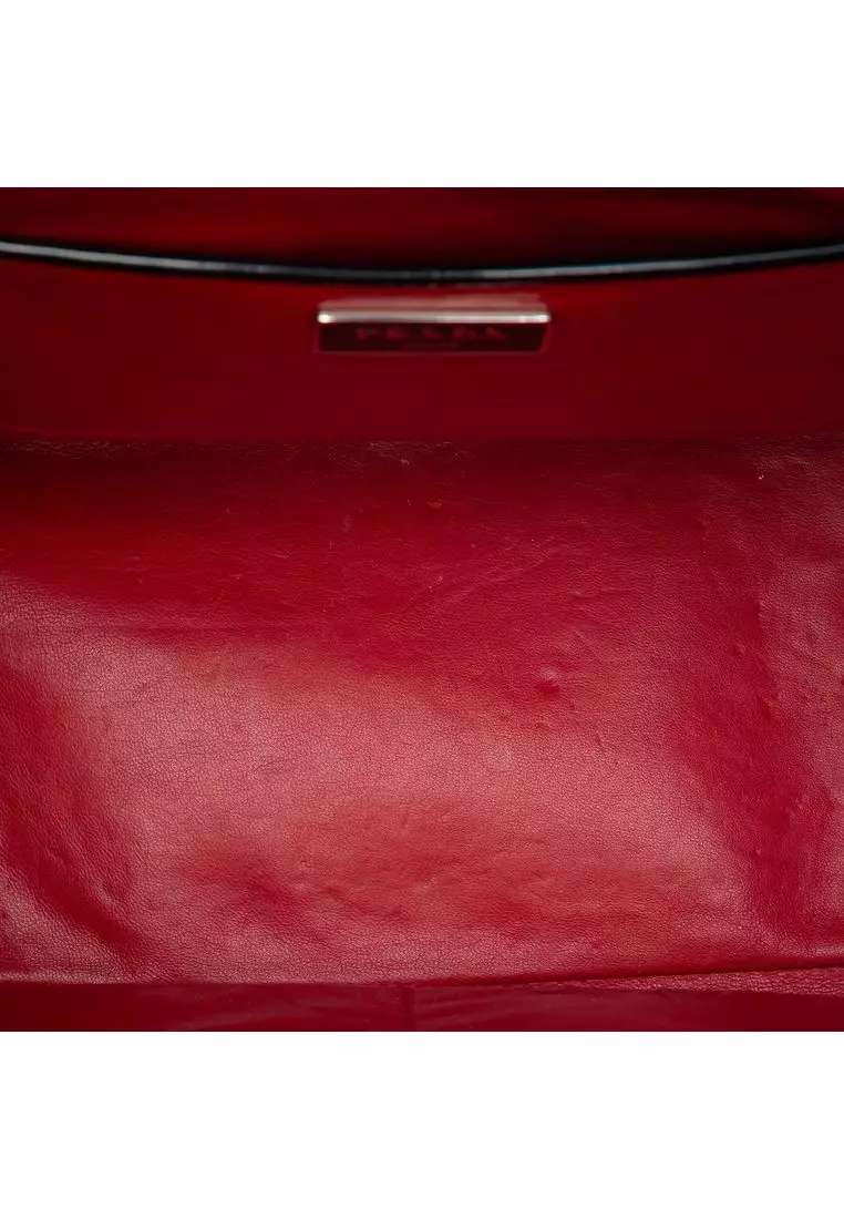 Pre-Loved Prada Spazzolato Studded Crystal Tote