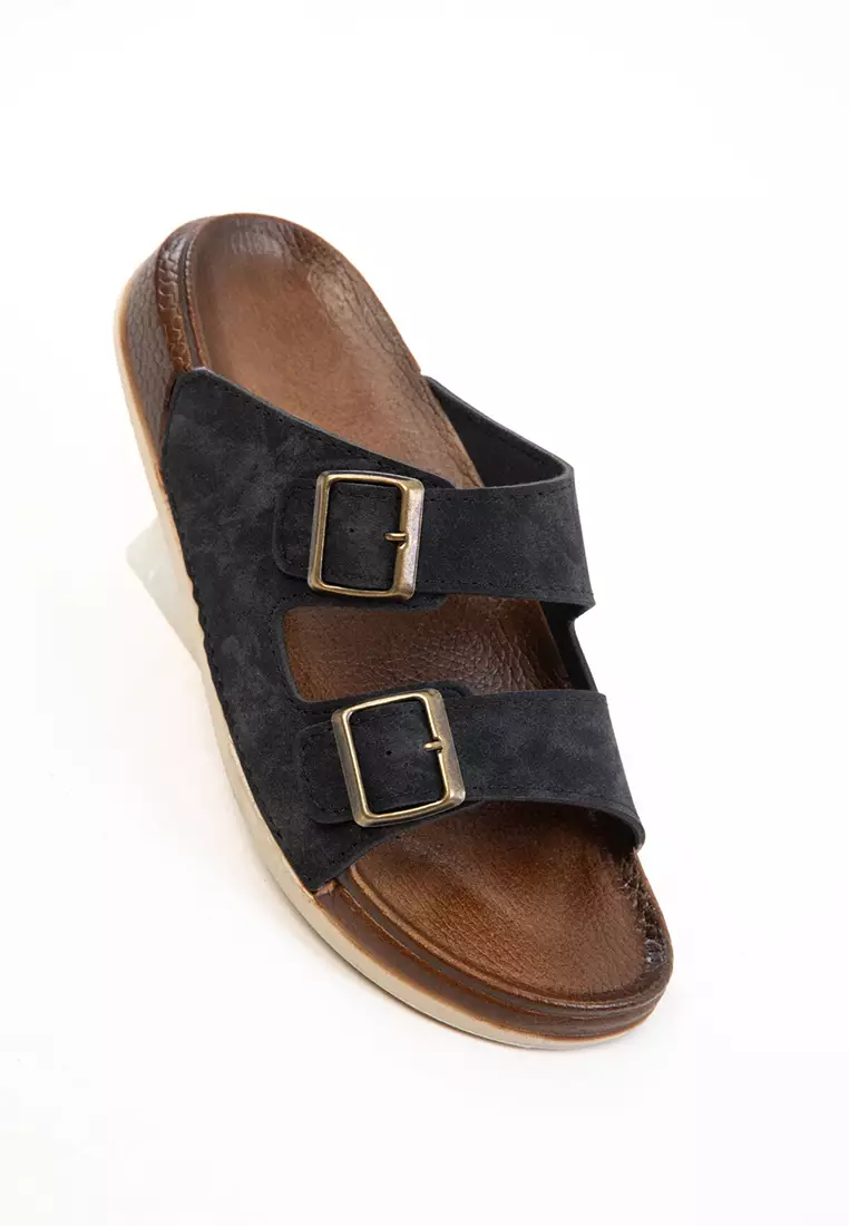 Black Women's Slippers 20736