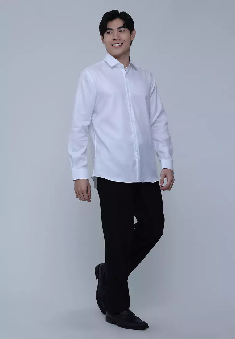 Slim Fit Two Ply Cotton Dress Shirt