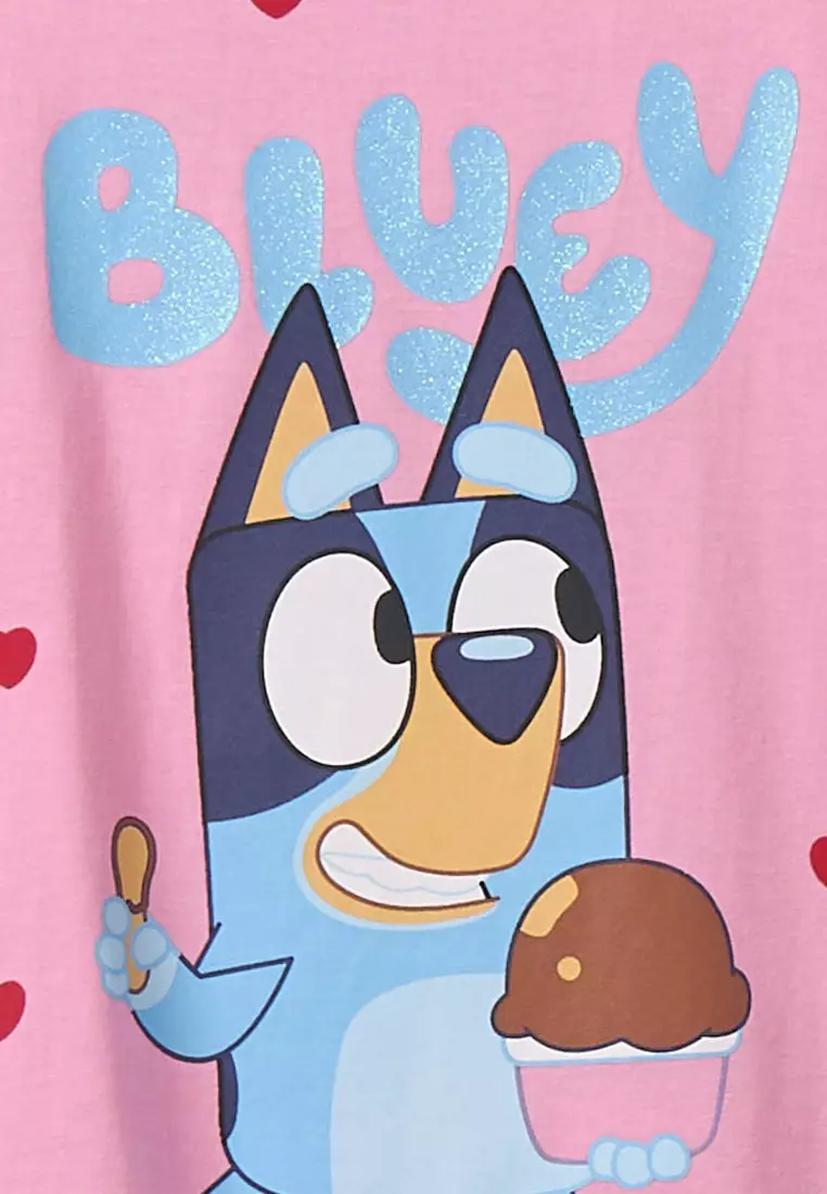 Babyshop Bluey Crew Neck Short Sleeves T-Shirt With Bluey Print