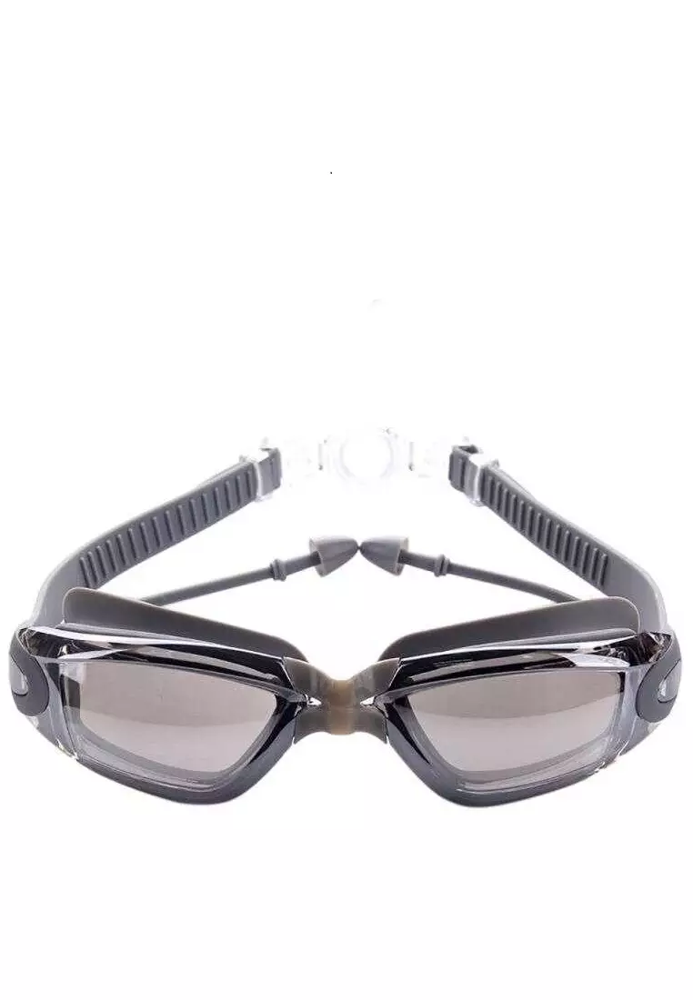 Qanic Kacamata Renang Dengan Penutup Telinga Perfect Design Material Polycarbonate ORIGINAL - Silver