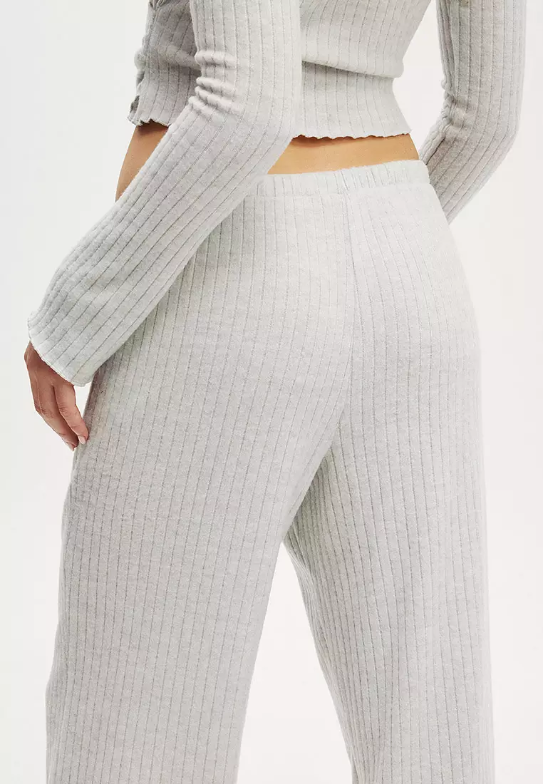 Super Soft Ribbed Straight Leg Pants
