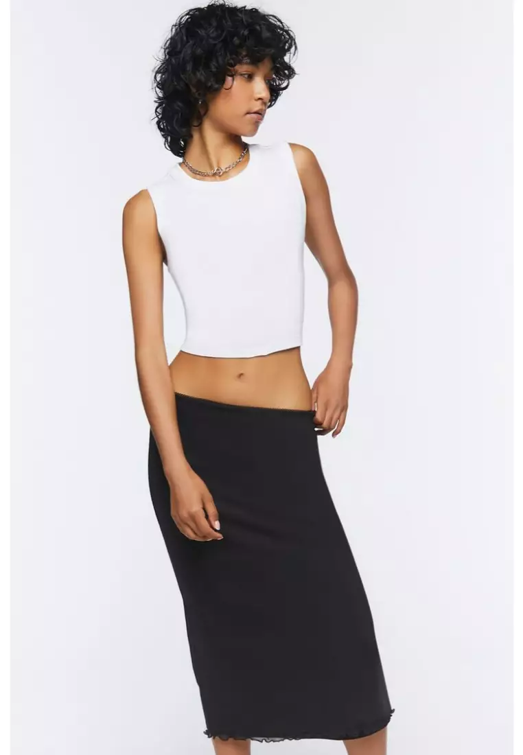Black midi skirt forever 21 2025