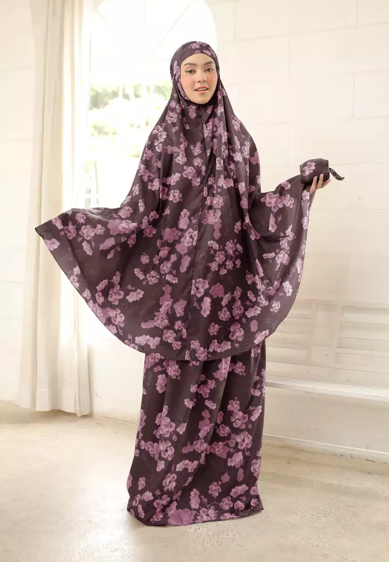 Zelena - Hana Flora Prayer Set | Mukena Travel 2in1 - Spring