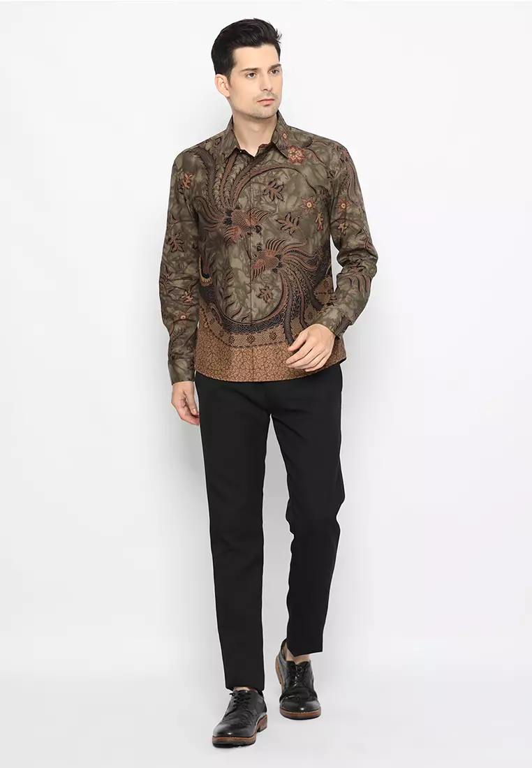 Kemeja Batik Pria Bathara - Sage