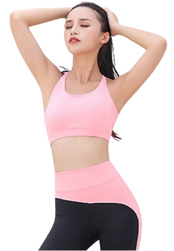 Trendyshop pink Cross Straps Yoga Fitness Sports Bras 34D33US0A4ECE5GS_1