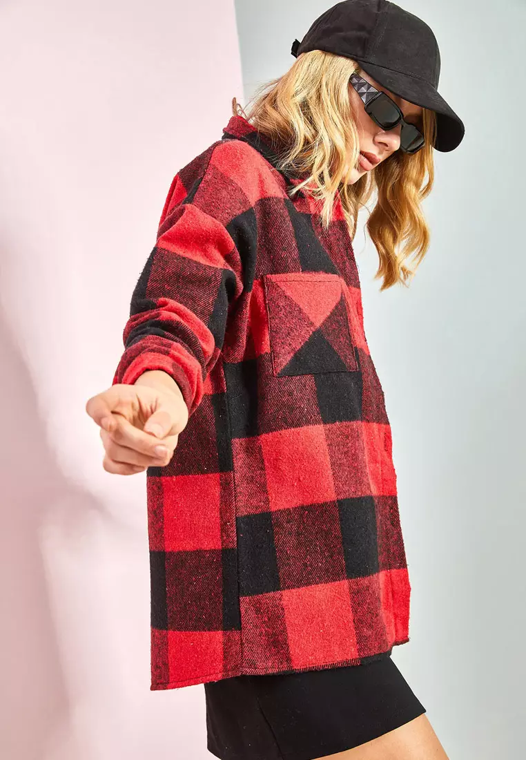 Pocketed Cashmere Lumberjack Shirt