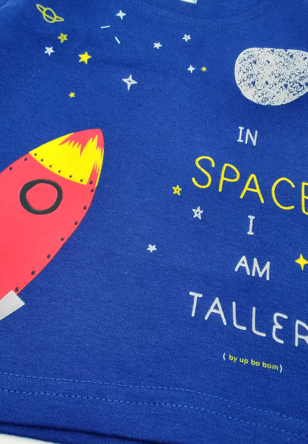 Wakakids Setelan Bayi Laki Laki Baju Lengan Pendek Anak Usia 6 Bulan Hingga 12 Bulan Set Celana Jeans Motif Rocket 3146 Merah