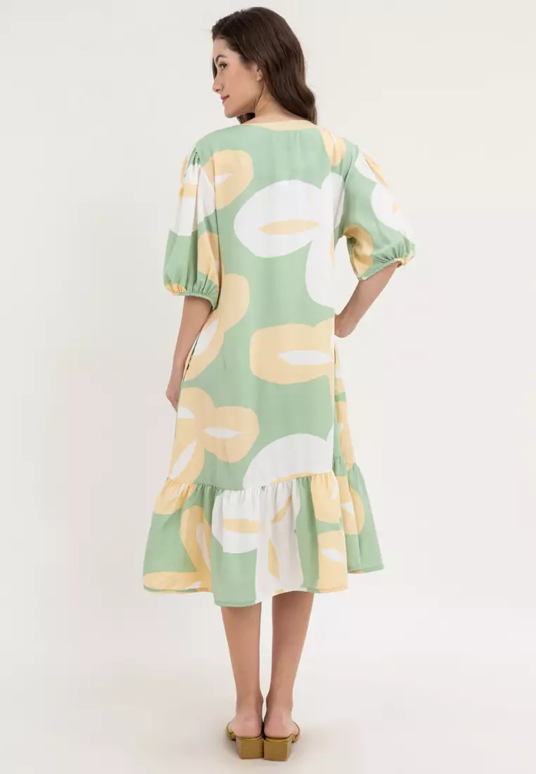 Azalea Abstract Print Dress